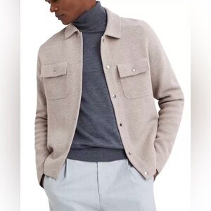 Reiss 100% Wool Knit Sweater in Beige